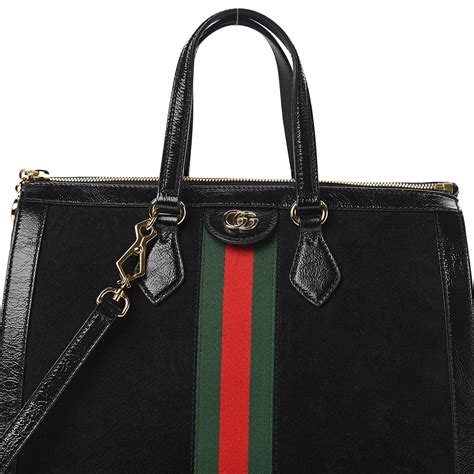 gucci ophidia small tote bag in black suede|gucci shoulder bag ophidia.